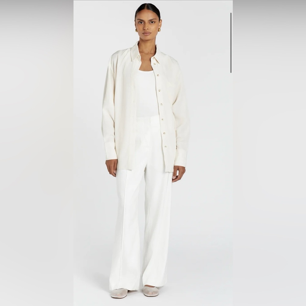 Never worn, AKASHA TENCEL Buttermilk shirt.
